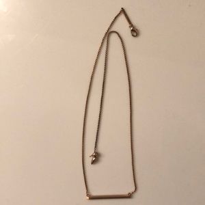 Kendra Scott Bar Necklace Rose Gold Metal